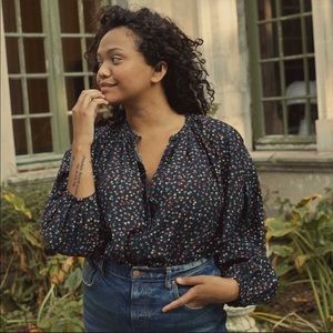 NWT Doen Jane Blouse Night Sonbird Paisley